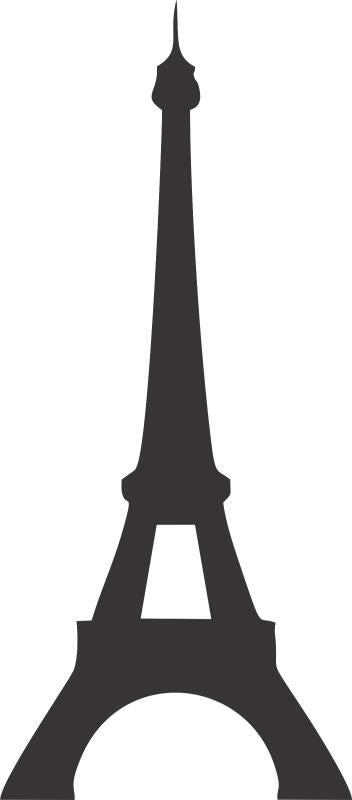 Eiffel Tower Silhouette Laser Cut Appliques (Size: 9'H)