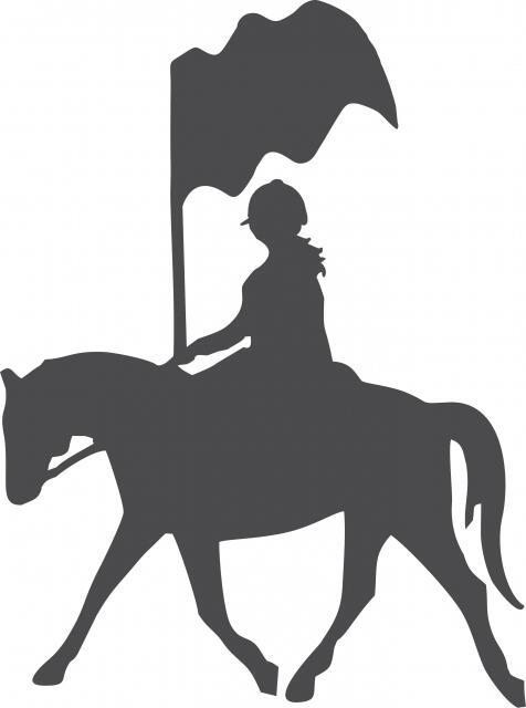Color Guard Laser Cut Appliques (Size: 8"H, Direction: Black - facing - left)