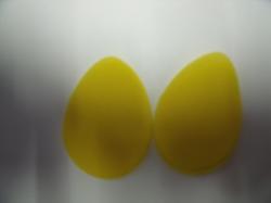 Easter Egg Laser Cut Appliques (Size: with FUSIBLE - 5"H, Color: Yellow )