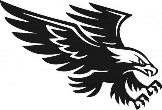 Eagle Symbol Laser Cut Appliques (Size: 8"H, Direction: facing right)