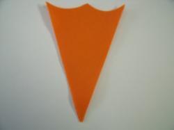 Ice Cream Cone Laser Cut Appliques (Size: With FUSIBLE- 6"h, Color: Orange )