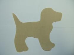Dog - Puppy Laser Cut Appliques (Size: 4"W, Color: Tan/Beige , Direction: Facing right)