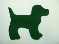 Dog - Puppy Laser Cut Appliques (Size: 6"W, Color: Green  , Direction: Facing left)