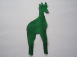 Giraffe Laser Cut Appliques (Size: 4"H	, Color: Green  , Direction: Facing right)