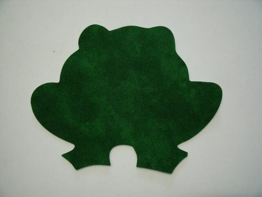 Halloween Frog Laser Cut Appliques (Size: with FUSIBLE - 4"W, Color: Tonal - Dark Green)