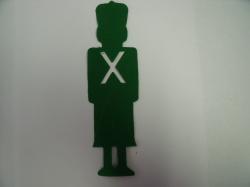Christmas Toy Soldier Laser Cut Appliques (Size: with FUSIBLE - 6"H	, Color: Green )