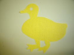 Duck Laser Cut Appliques (Size: 5"H, Color: Tonal, Yellow, Direction: Facing left)