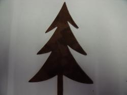 Cedar Tree Laser Cut Appliques  (Size: 5"H, Color: Tonal - Brown)
