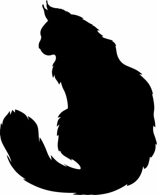 Cat #7 Laser Cut Silhouette  (Direction: facing left, Size: 10"H)