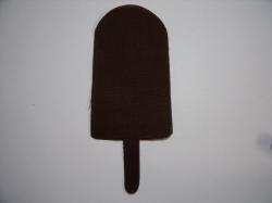 Ice Creamsicle Laser Cut Appliques (Size: 6"H, Color: Brown )