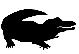 Crocodile Laser Cut Appliques  (Size: with FUSIBLE - 10"W)