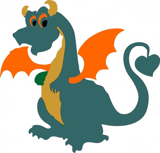 KIT - Dragon Laser Cut Appliques (Price: with FUSIBLE - 10"W)