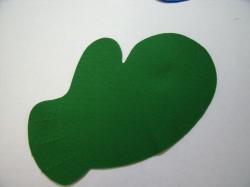 Christmas Mitten Laser Cut Appliques (Size: 6"H, Color: Green  , Direction: Facing right)