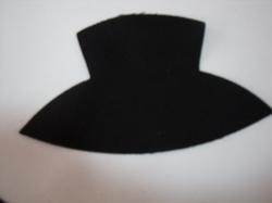 Hat Laser Cut Appliques (Size: with FUSIBLE - 4"W, Color: Black)