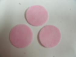 Christmas Holly Berries  Set of 3 Die Cut Appliques (Size: 1/2", Color: Tonal - Pastel Pink  )