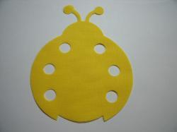 Ladybug Laser Cut Appliques (Size: 4"H, Color: Yellow  )