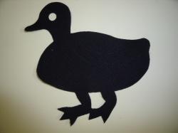 Duck Laser Cut Appliques (Size: 5"H, Color: Black , Direction: Facing left)
