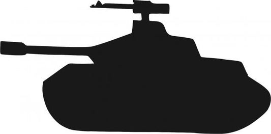 Tank Laser Cut Appliques (Size: 8"W, Direction: facing left)