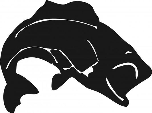 Fish - Jumping Laser Cut Silhouette  (Size: with FUSIBLE - 7"W, Direction: jumping right)