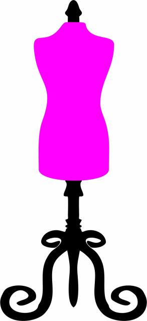 KIT - Dress Mannequin Appliques (Color: Pink, Price: KIT with FUSIBLE)
