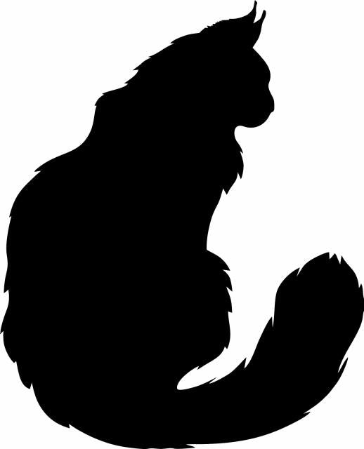 Cat #7 Laser Cut Silhouette  (Direction: facing right, Size: 7"H)