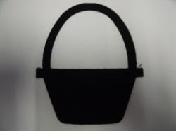 Basket Laser Cut Appliques (Size: 5"H, Color: Black  )