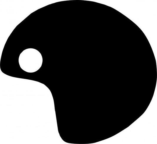 Artist Palette Laser Cut Silhouette (Direction: facing left, Size: 4"W)