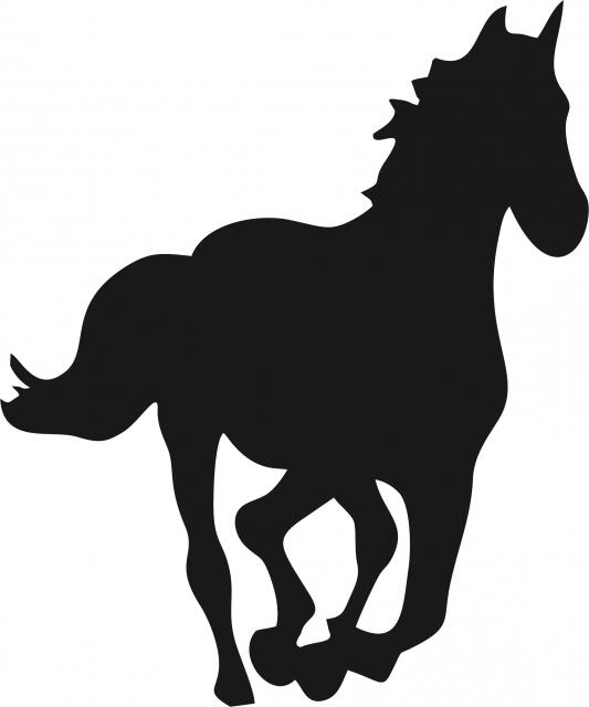 Horse Galloping Silhouettes Laser Cut Appliques (Size: with FUSIBLE— 8"H, Direction: running right)