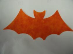 Bat Laser Cut Appliques (Size: 5"W , Color: Tonal - Orange)