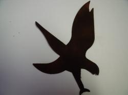 Eagle Laser Cut Appliques (Size: 5"W, Color: Black  , Direction: Facing left)