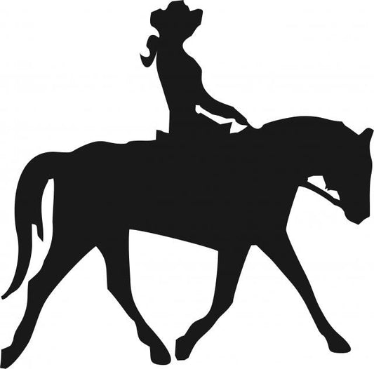 Cheyenne's Trail Silhouette Laser Cut Appliques (Size: 9"W, Direction: facing right)
