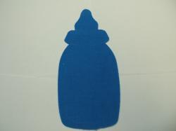 Baby Bottle Laser Cut Appliques (Size: 4"H, Color: Blue )