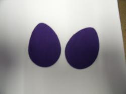 Easter Egg Laser Cut Appliques (Size: 6"H, Color: Purple )