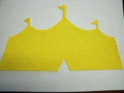 Circus Tent Laser Cut Appliques (Size: \WITH Backing - 10"W, Color: Yellow  )