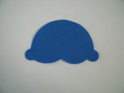 Ice Cream Scoop Laser Cut Appliques (Size: With FUSIBLE- 6"W, Color: Blue  )