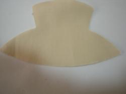 Hat Laser Cut Appliques (Size: with FUSIBLE - 4"W, Color: Tan/Beige)