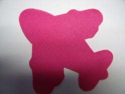 Airplane Laser Cut Appliques (Size: with FUSIBLE - 6"W, Color: Hot Pink )