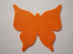 Butterfly Laser Cut Appliques (Size: 4"W, Color: Orange  )