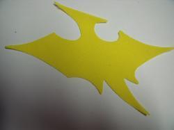 Dinosaur - Pterodactyl Laser Cut Appliques (Size: 5"W, Color: Yellow , Direction: Facing left)