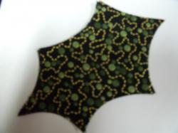 Christmas Holly Laser Cut Appliques (Size: 6"H, Color: Black Baubles & Beads)