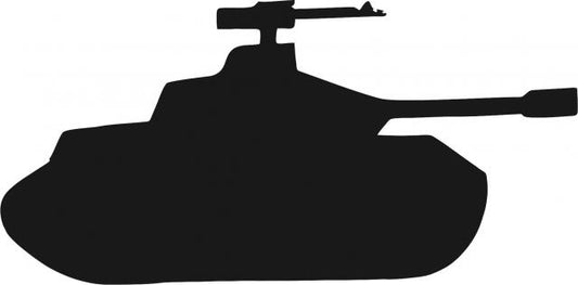 Tank Laser Cut Appliques (Size: 10"W, Direction: facing right)