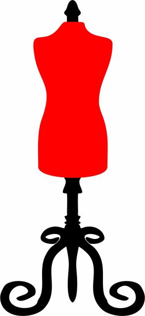 KIT - Dress Mannequin Appliques (Color: Red, Price: KIT with FUSIBLE)