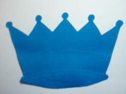 Crown Laser Cut Appliques (Size: 5"W, Color: Blue  )