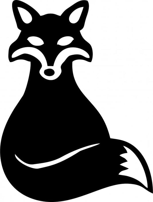 Fox Silhouette Laser Cut Applique (Size: with FUSIBLE - 8"W)