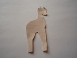 Giraffe Laser Cut Appliques (Size: 7"H, Color: Tan/Beige  , Direction: Facing right)