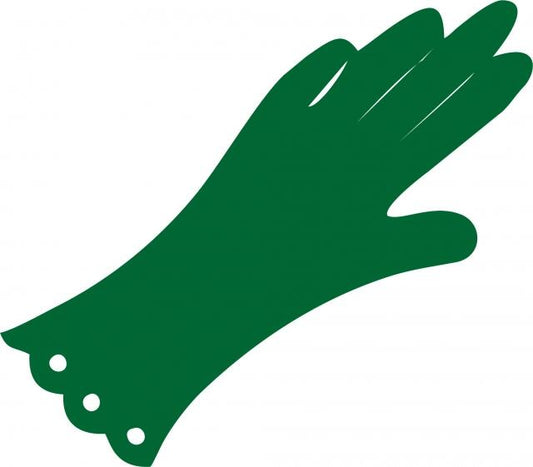 Glove Laser Cut Appliques (Color: Green  , Size: 6"H)