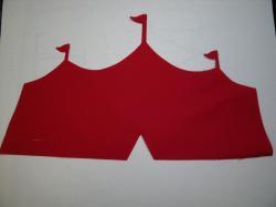 Circus Tent Laser Cut Appliques (Size: \WITH Backing - 10"W, Color: Red )