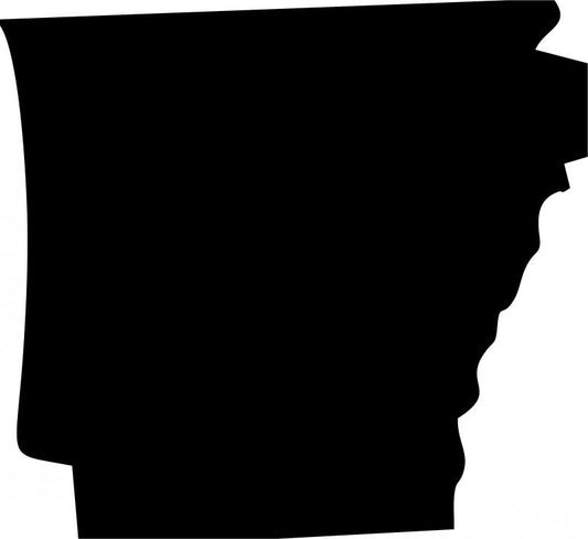 Arkansas Silhouette Laser Cut Appliques (Size: with FUSIBLE - 8"W)