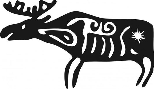 Deer Symbol Silhouette Laser Cut Appliques (Size: 9"W, Direction: facing left)