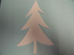 Fir Tree Laser Cut Appliques    (Size: 4"H, Color: White  )
